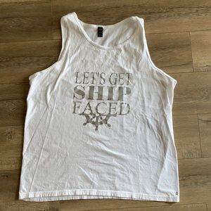 Lets Get Ship Faced novelty tank